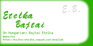 etelka bajtai business card